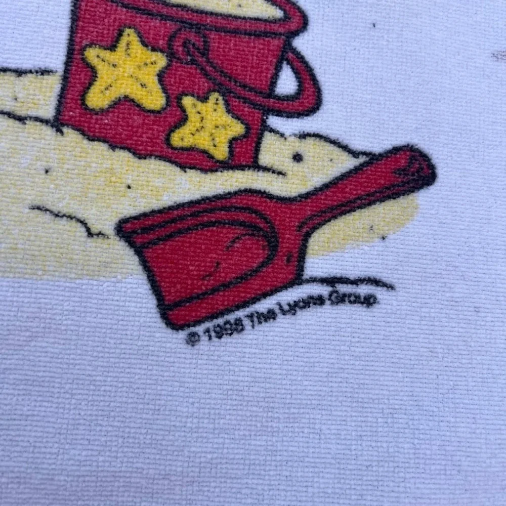Vintage Franco 1998 Barney and Friends Swim Cotton Beach‎ Towel Faded